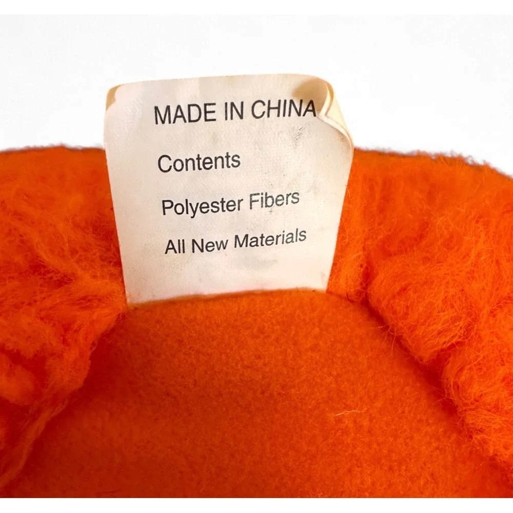 VNTG 1992 AA People Pals Pumpkin Plush Halloween Jack O Lantern Hairy Fury 90s
